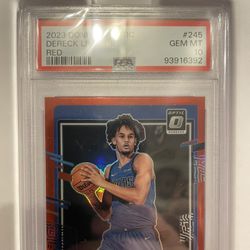 2023 Donruss Optic Red Dereck Lively RC PSA 10