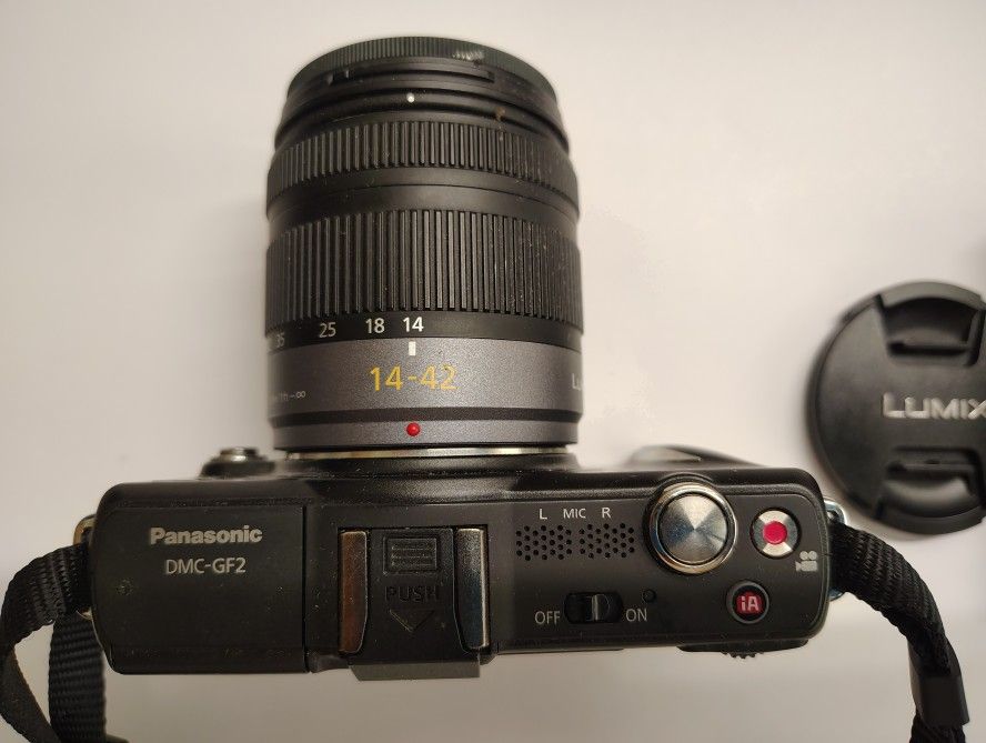 Panasonic CAMERA Lumix DMC-GF2 12 MP Micro Four-Thirds Mirrorless Digital Camera, 3.0-Inch Touch-Screen LCD, and 14-42mm Lens

❤️  REDUCED $175