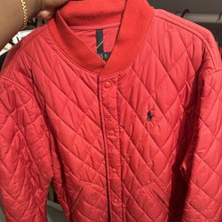 Red Polo Puffer Jacket 