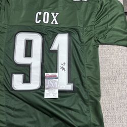 Fletcher Cox Signed Autograph Custom Jersey - JSA Coa - Philadelphia Eagles