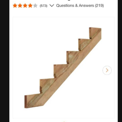 6 step pressure treated cedar tone pine stair stringer