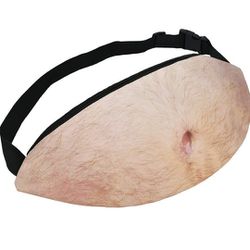3D Beer Belly Bag Funny Gag Gifts Waist Pack Waterproof Sport Pack White Elephant Gifts 