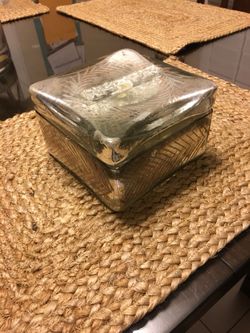 Decorative silver glass box