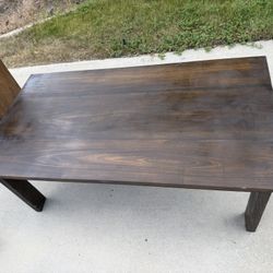 Dark Brown Coffee Table made of 2x4 and Poplar Board