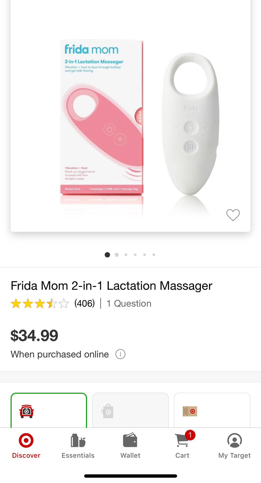Frida Mom 2-in-1 Lactation Massager : Target