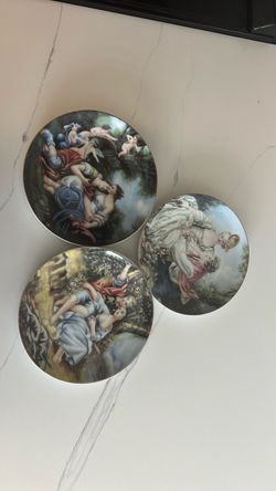Vintage three-piece, emperor, wall dish, art