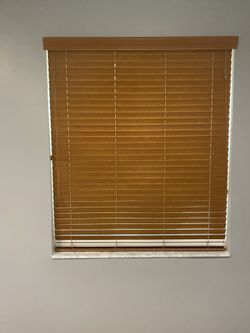 52 Inch Cinnamon Faux Wood Blinds