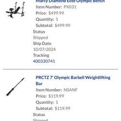 Brand New Workout Bench & Weight Stand