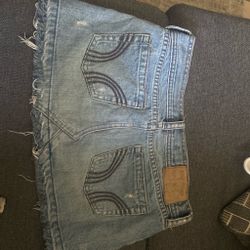Hollister Cutoff Denim Mini Skirt