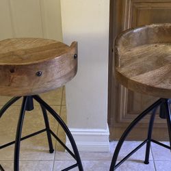 wooden barstools