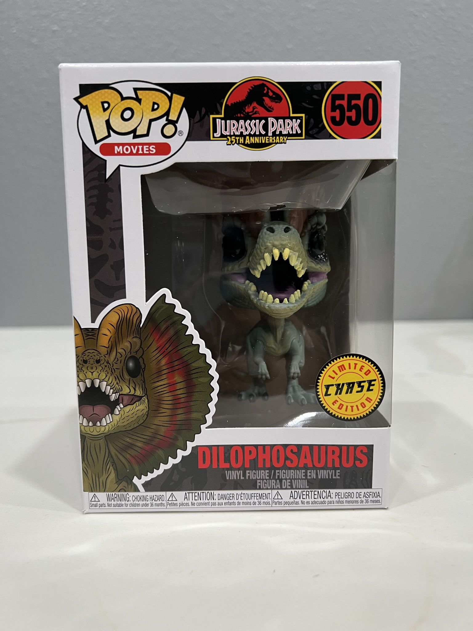 Funko Pop! Jurassic Park #550 Dilophosaurus Chase Limited Edition Vinyl Figure
