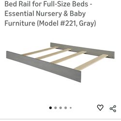 Full-Size Conversion Kit Bed Rails for Sorelle Convertible Cribs Solid Wood Rail Toddler&Adult beds