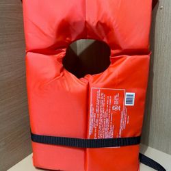 U.S. Coast Guard Approved Orange Adult Life Jacket - Multiple Available