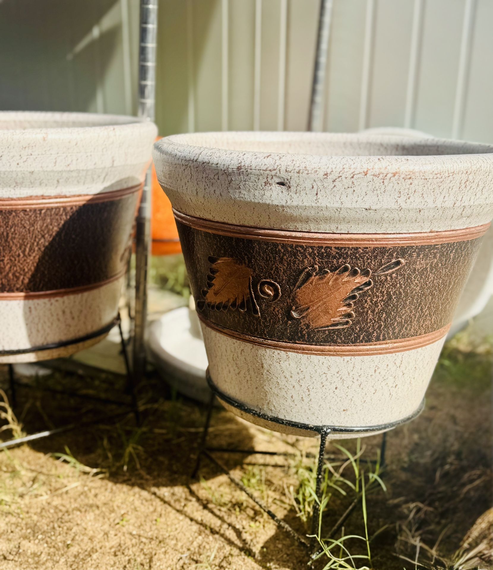 Mexican Planters With Stands $60 Set