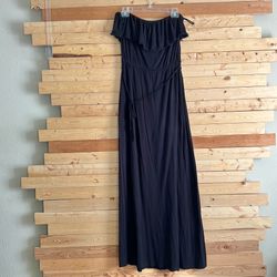 Forever 21 Women’s Black Pullover Stretchable Tube Long Maxi Dress Junior Size L