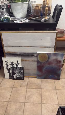Modern Wall Art Canvas Painting Set – 4 Pieces