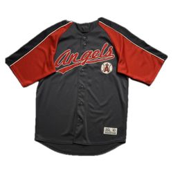 Dynasty Los Angeles Angels Baseball Jersey dark gray and red