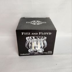 Fitz and Floyd Fairmont Glass Votive Tea Light Candle Holder.