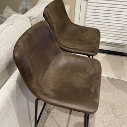 Suede Bar Stools X2 