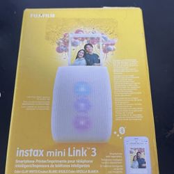 NEW Instax Mini Link 3 Printer Clay White Instant Photo Bluetooth
