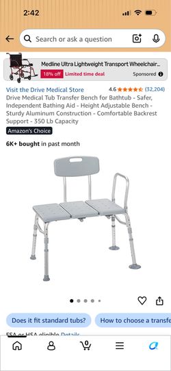 Medical shower transfer bench-commode-walker