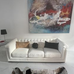 White Leather Couch