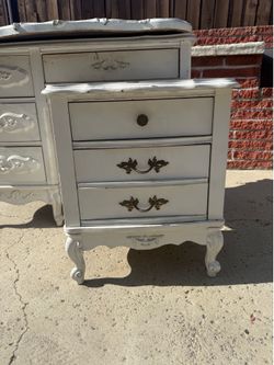 Full size bed frame/ desk / night stand