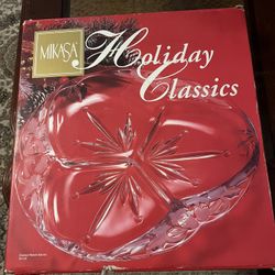Mikasa Crystal Relish Dish 