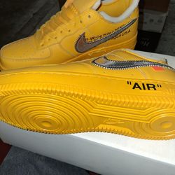 Off-White x Nike Air Force 1 "University Gold"