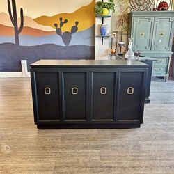 Record Cabinet / Media Console / Black Storage Buffet / Tv Stand