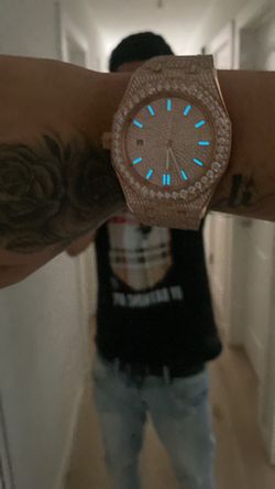moissanite rose gold watch (GLOWS)