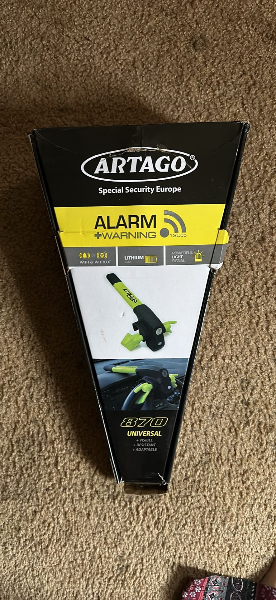 alarm steering wheel lock