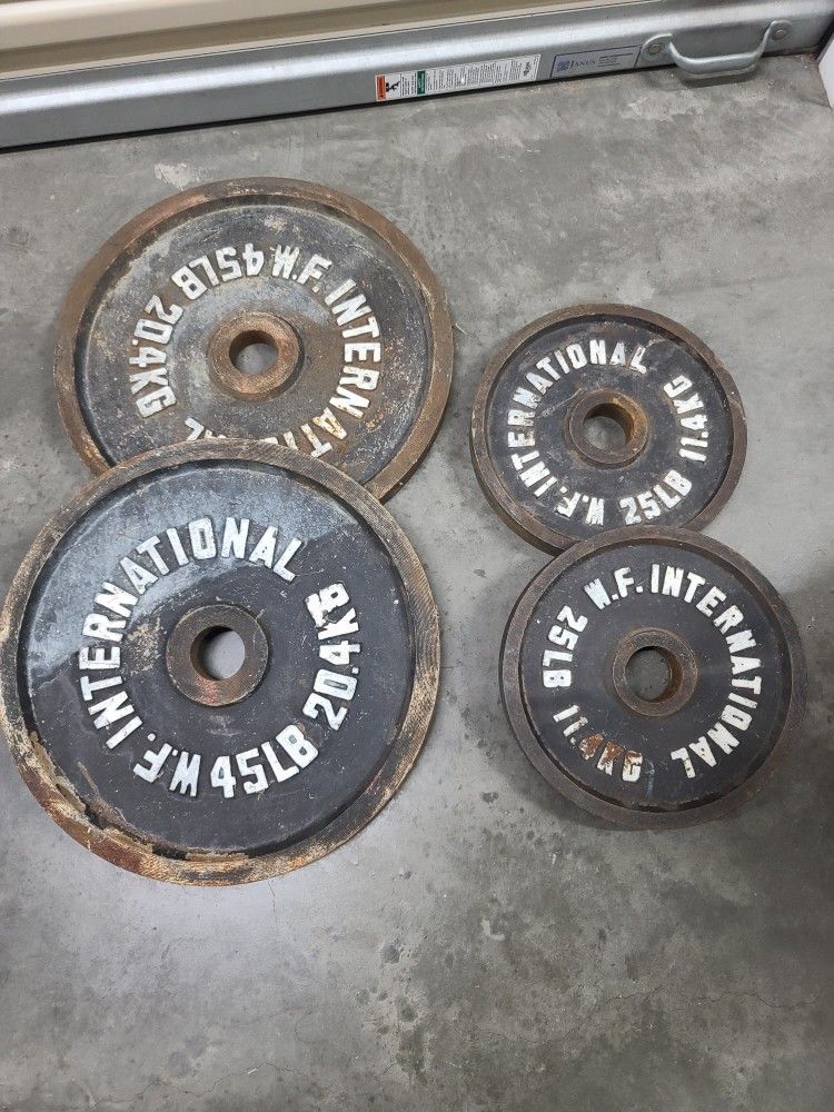 45 lbs and 25 lbs Weight Plates