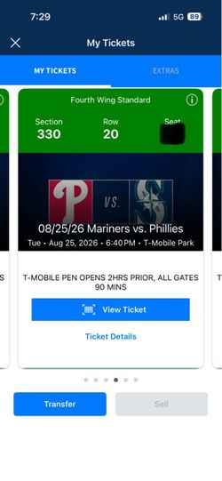 (4) Tickets 2026 Seattle Mariners vs Philadelphia Phillies 8/25 Tuesday