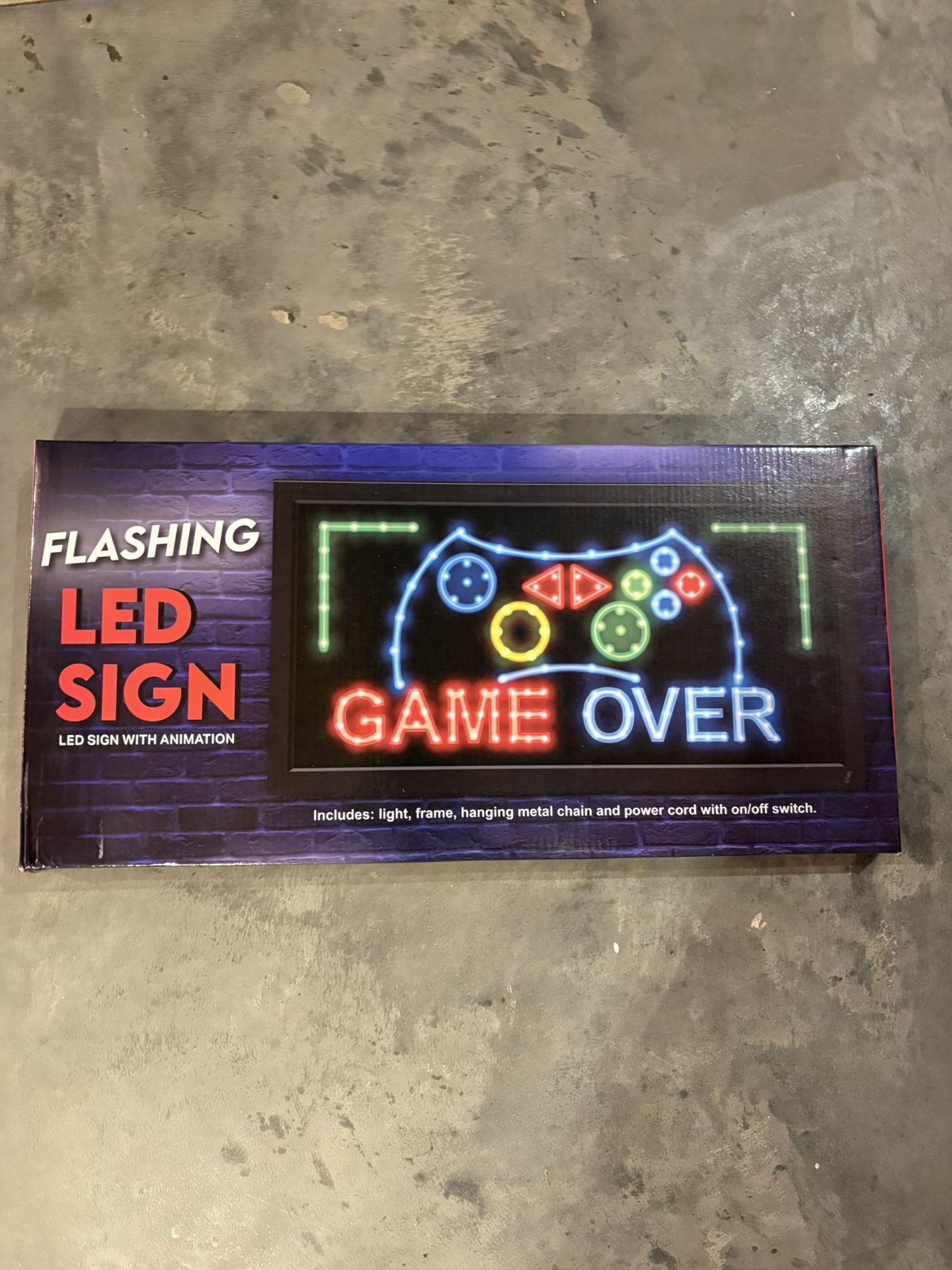 Led “GAME OVER” Sign, New