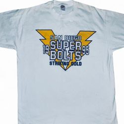 Vintage San Diego Bolts - 🔥BEST OFFER🔥 SUPER NICE VTG SAN DIEGO STRIKING GOLD 1995 T Shirt #sportswear #chargers #NFL #ESPN #1995    psychedelic ban