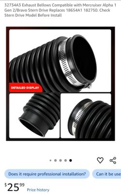 ​Exhaust Bellows Kit for MerCruiser Alpha 1 Gen 2 / Bravo Stern Drive (32734A3)