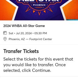 WNBA All Star Ticket 