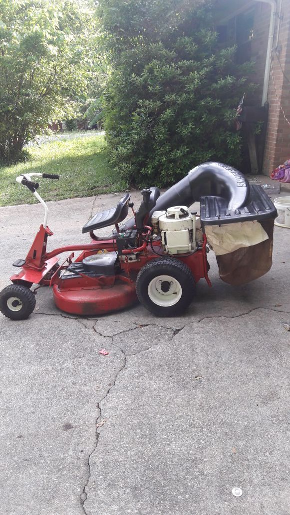 Vintage snapper riding mower