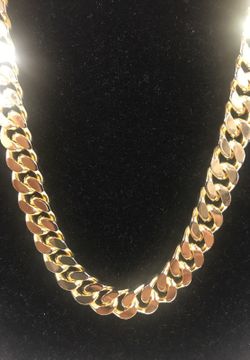 Brand New Gold Plated (not Real Gold) 36” Cuban Link Chain