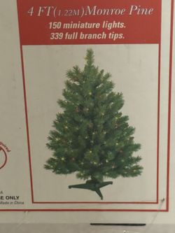 4ft Fake Christmas Tree & Lights 