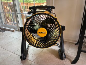 DEWALT 16" Yellow 3 Speed Benchtop and Hanging Drum Fan