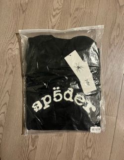 Sp5der Phantom Black Web Hoodie
