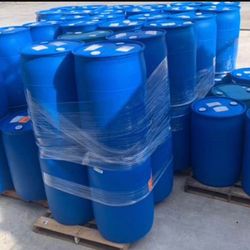 BLUE PLASTIC BARRELS