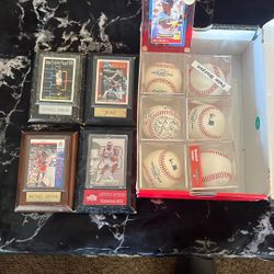 basketball cards/baseballs signed