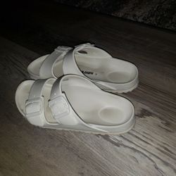 White Rubber Birkenstocks Size 37