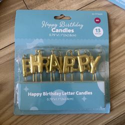 Happy Birthday Letter Candles