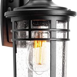Darkaway Outdoor Porch Lights Wall Mount, Outdoor Light Fixtures Sconces Wall Lighting with Seeded Glass Waterproof Exterior Lights for Patio Yard Hou