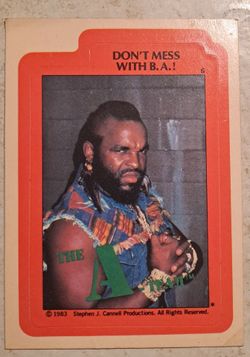1983 The A-Team Mr. T Trading Card #6