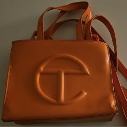 Telfar Orange Shopping Bag